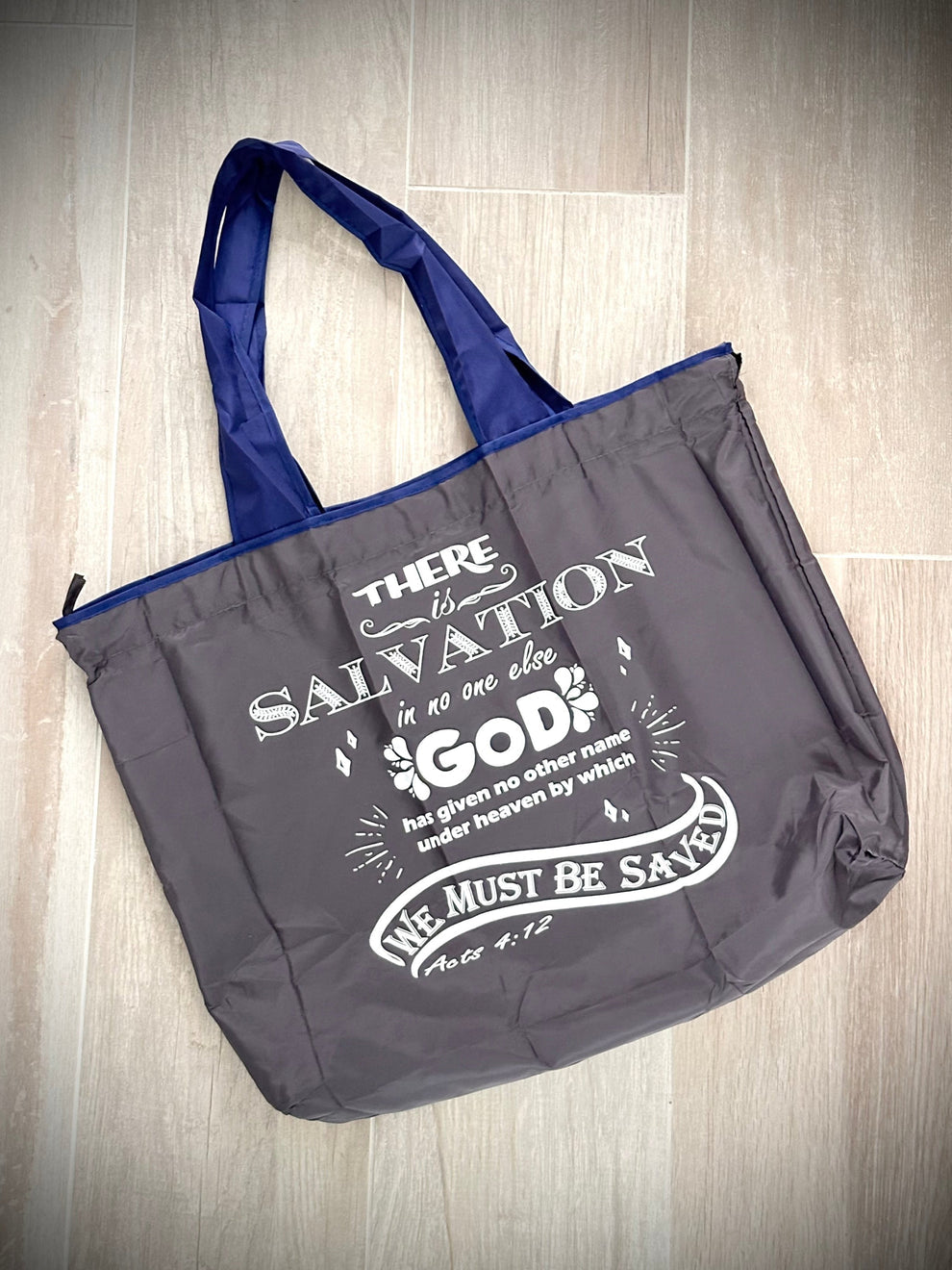 Eco-Friendly Tote Bag (Grey & Blue)
