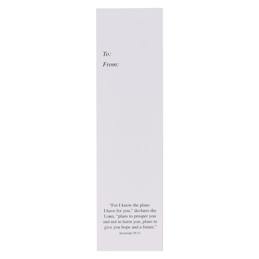 I Know the Plans Peach Floral Sunday School/Teacher Bookmark Set - Jeremiah 29:11 (10pcs/set)