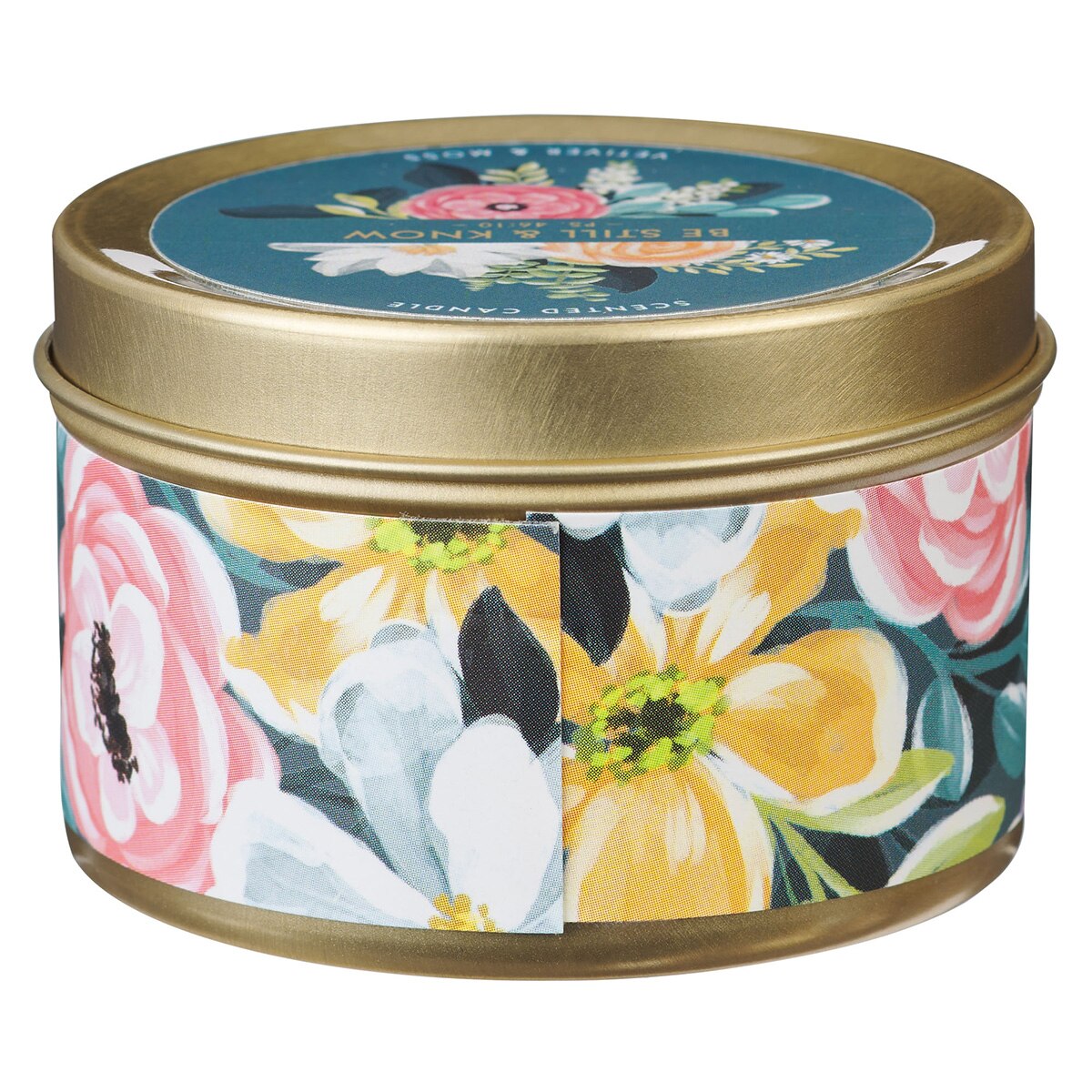 Be Still and Know Vetiver and Moss Candle in a Tin - Psalm 46:10