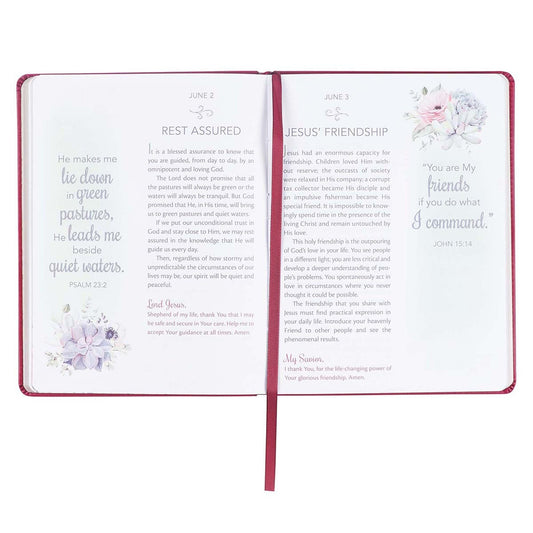 靈修書籍 - My Favorite Bible Verse Imperial Red Faux Leather Daily Devotional