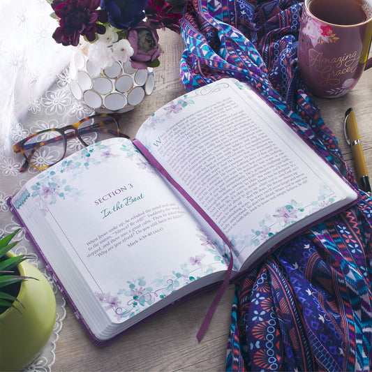 靈修書籍 - A Journey with Jesus Purple Faux Leather Devotional