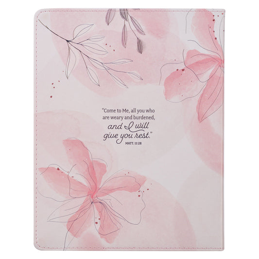 靈修書籍 - Rest in Me Pink Faux Leather Devotional