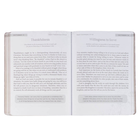 靈修書籍 - In Touch with God Pink Floral Softcover Devotional