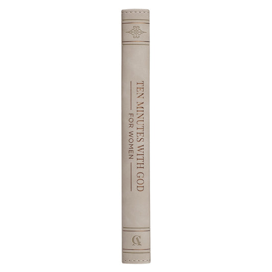 靈修書籍 - Ten Minutes with God for Women Taupe Faux Leather Daily Devotional