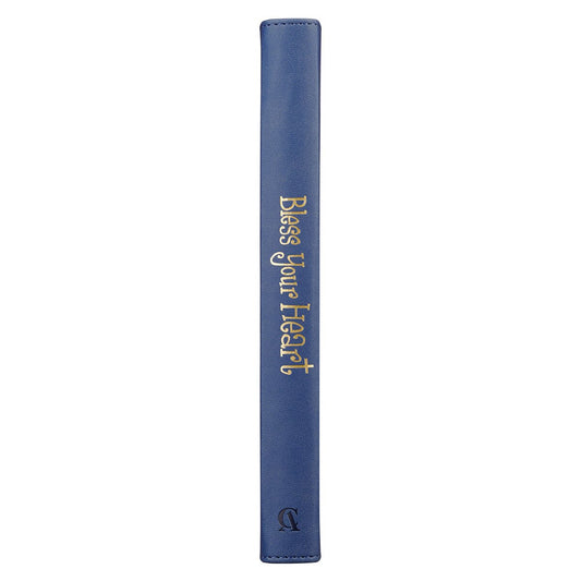 Bless Your Heart Blue Faux Leather Daily Devotional for Women