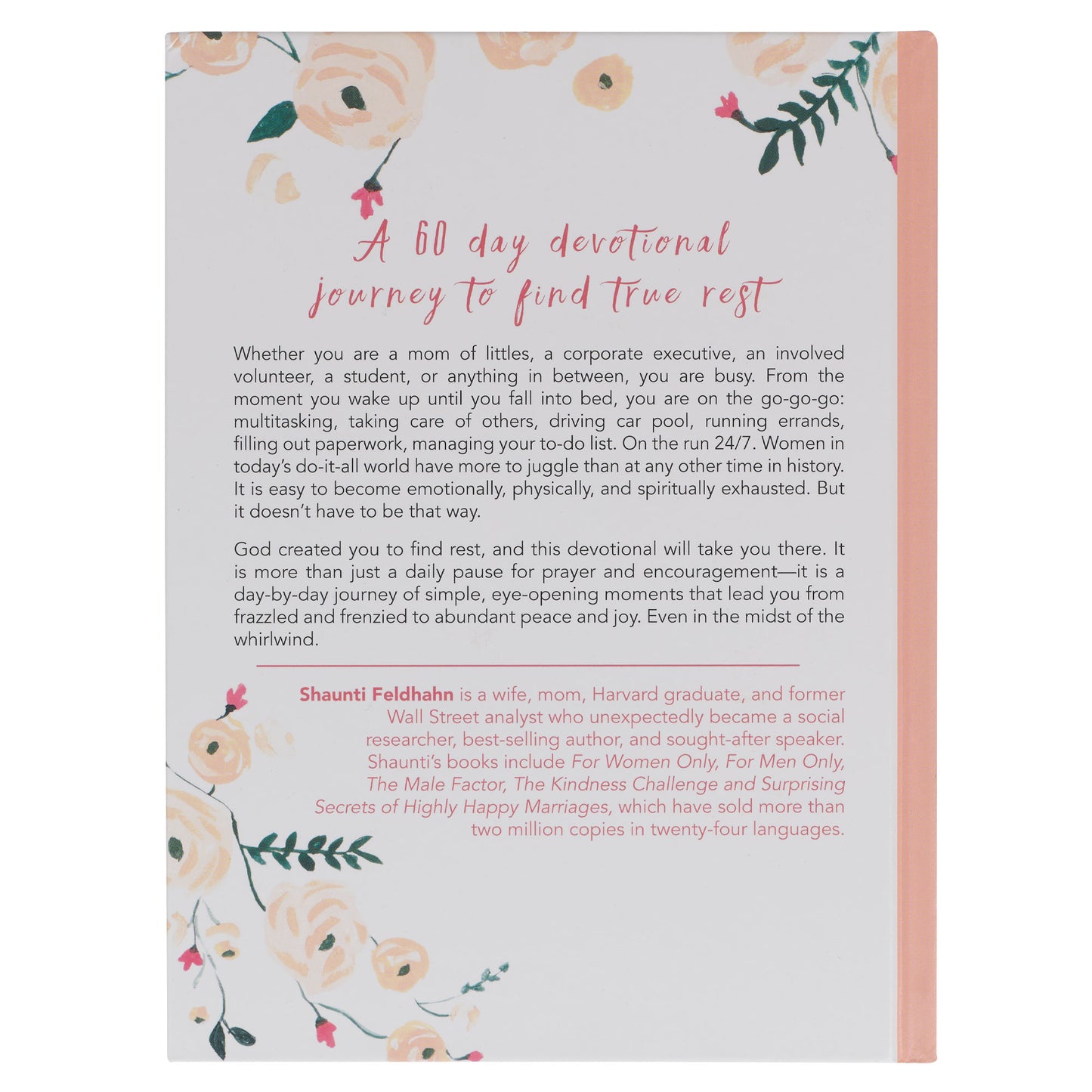 靈修書籍 - Find Rest Pink Floral Hardcover Devotional