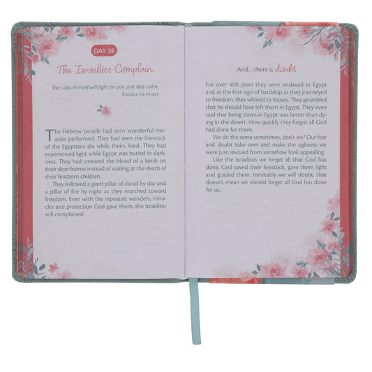 靈修書籍 - Trusting in God's Plan Teal Faux Leather 90-Day Devotional
