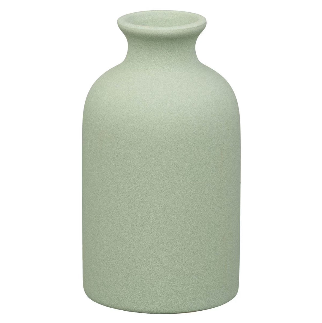 He Restores My Soul Green Garden Ceramic Table Vase - Psalm 23:3