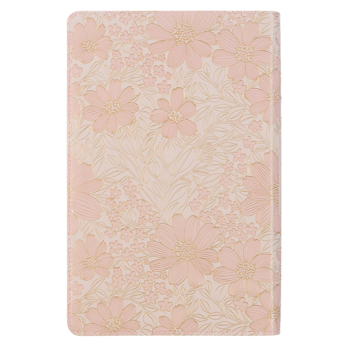 Pale Pink Floral Faux Leather King James Version Deluxe Gift Bible with Thumb Index