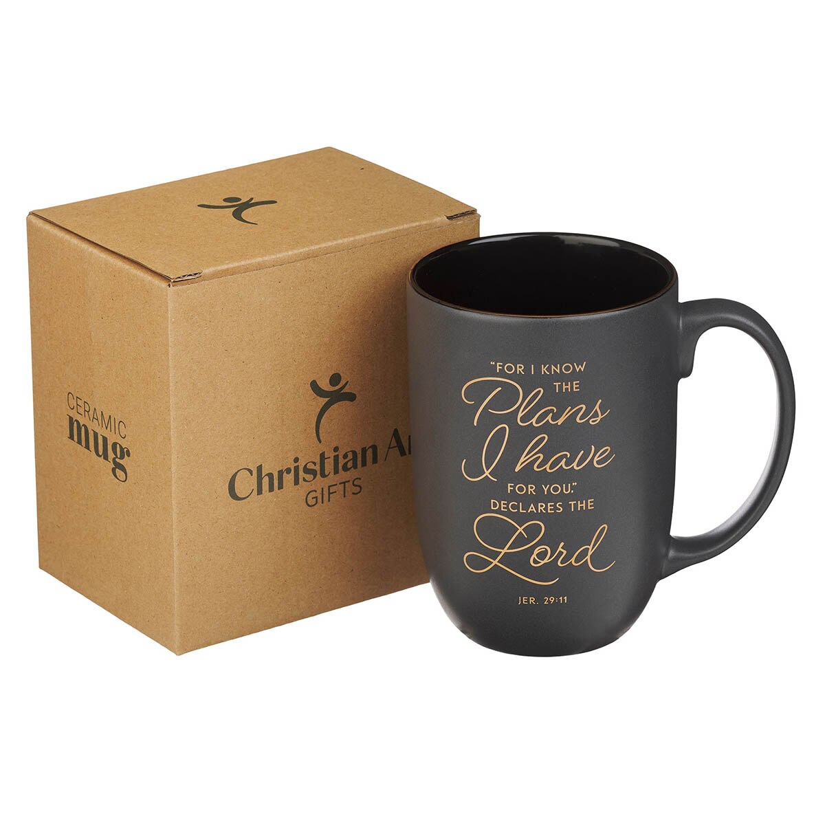 I Know the Plans Graphite Gray Ceramic Mug - Jeremiah 29:11 - Image 3
