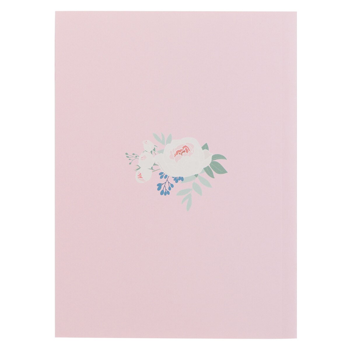 Trust in the Lord Pink Floral Medium Notebook - Proverbs 3:5