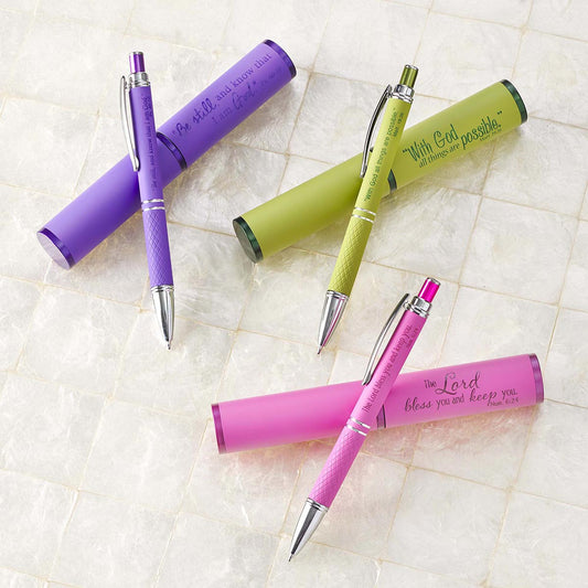 The Lord Bless You, Pink - Numbers 6:24 Gift Pen in Case