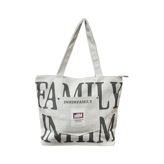 Family inHIM Canvas Tote Bag (With Zipper)