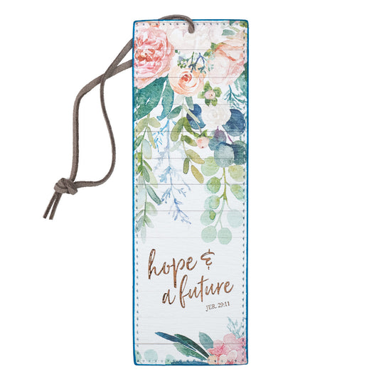 Hope and a Future Faux Leather Bookmark - Jeremiah 29:11
