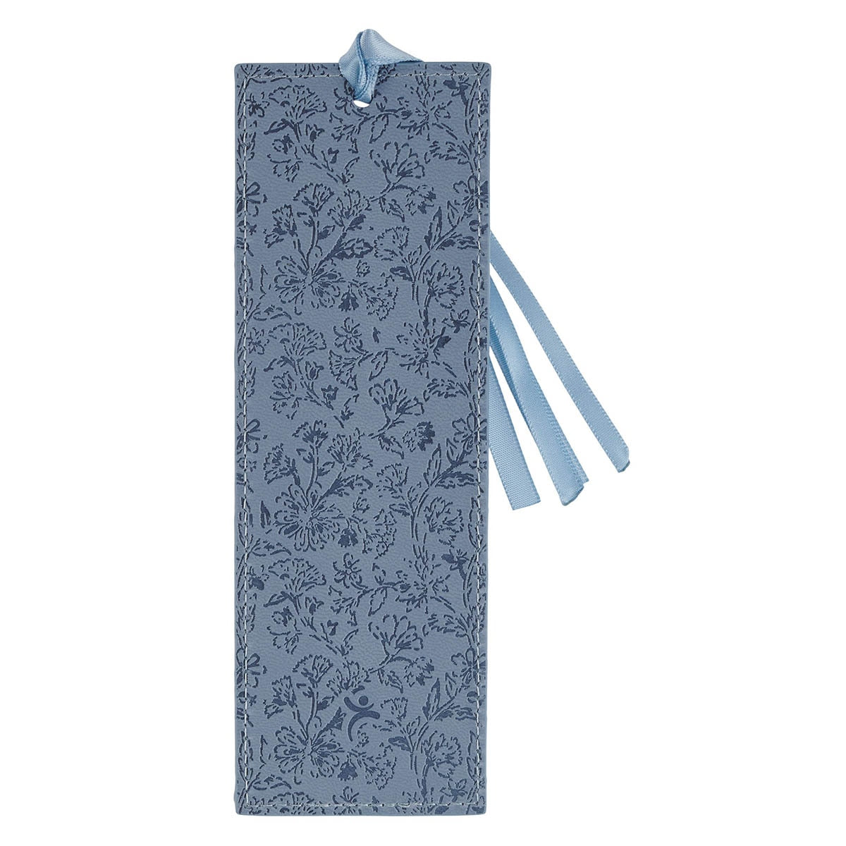 Strength and Dignity Blue Cottage Garden Faux Leather Bookmark - Proverbs 31:25 - Image 2