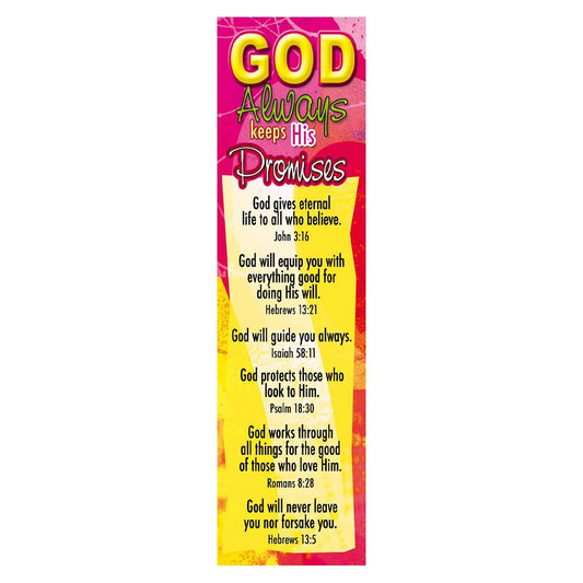 God Always Keeps His Promises Sunday School/Teacher Bookmark Set (10pcs/set)