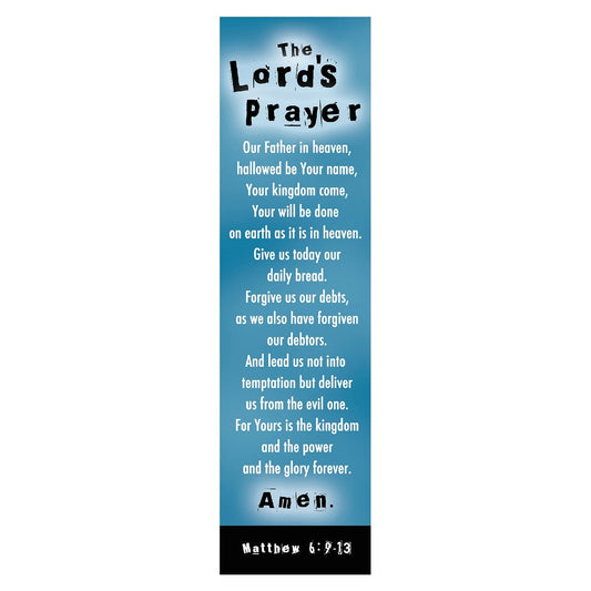 The LORD's Prayer Blue Sunday School/Teacher Bookmark Set - Matthew 6:9-13  (10pcs/set)