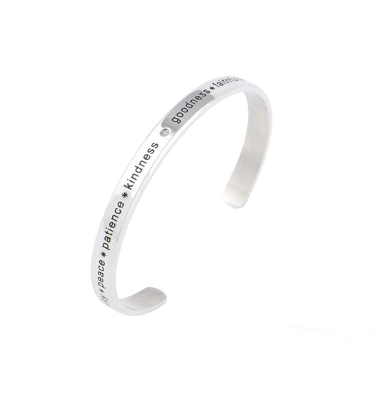 Bible Verse Blessing Cuff (Color: Silver)
