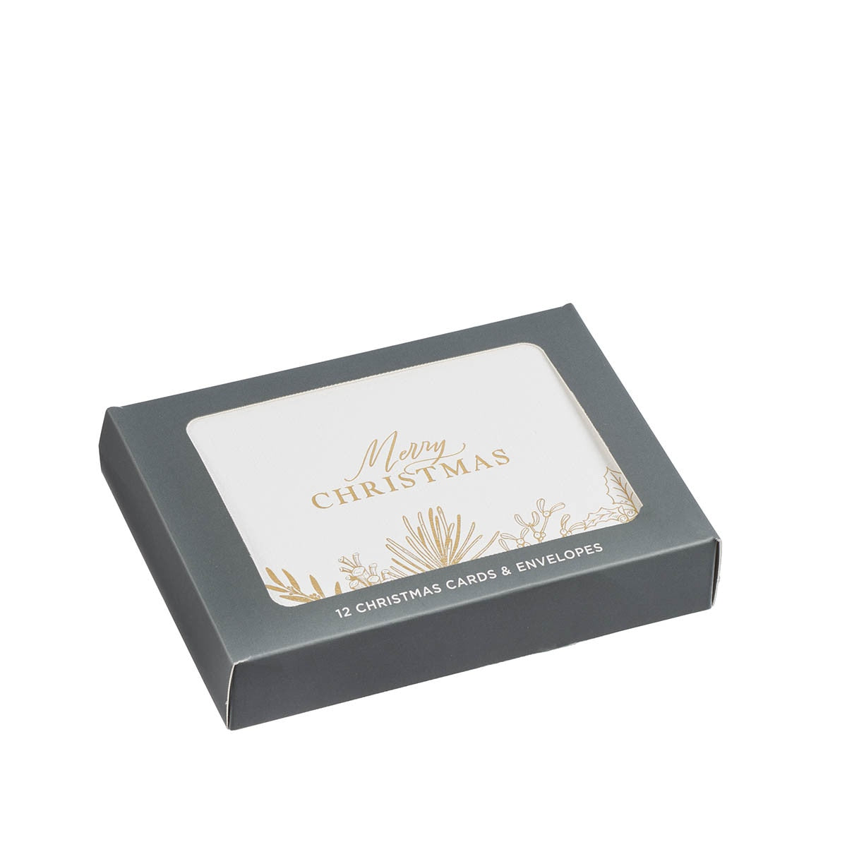 Merry Christmas Golden Pine Branch Boxed Card Set  (Christmas Special)