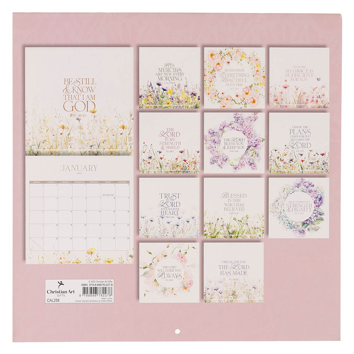 2027 This is The Day Large Wall Calendar - Psalm 118:24 - Image 2