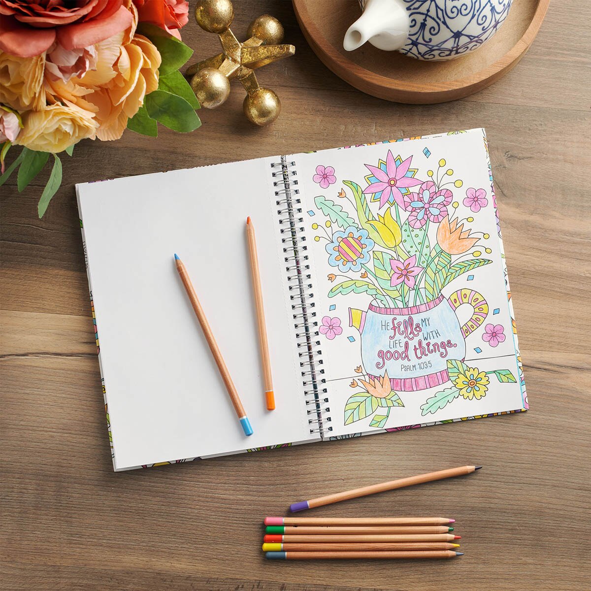 Coloring through the Psalms Spiral Coloring Book - Image 5