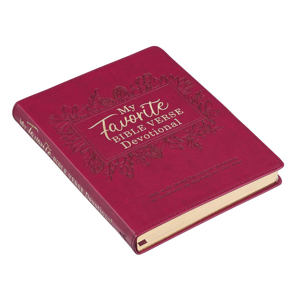 靈修書籍 - My Favorite Bible Verse Imperial Red Faux Leather Daily Devotional
