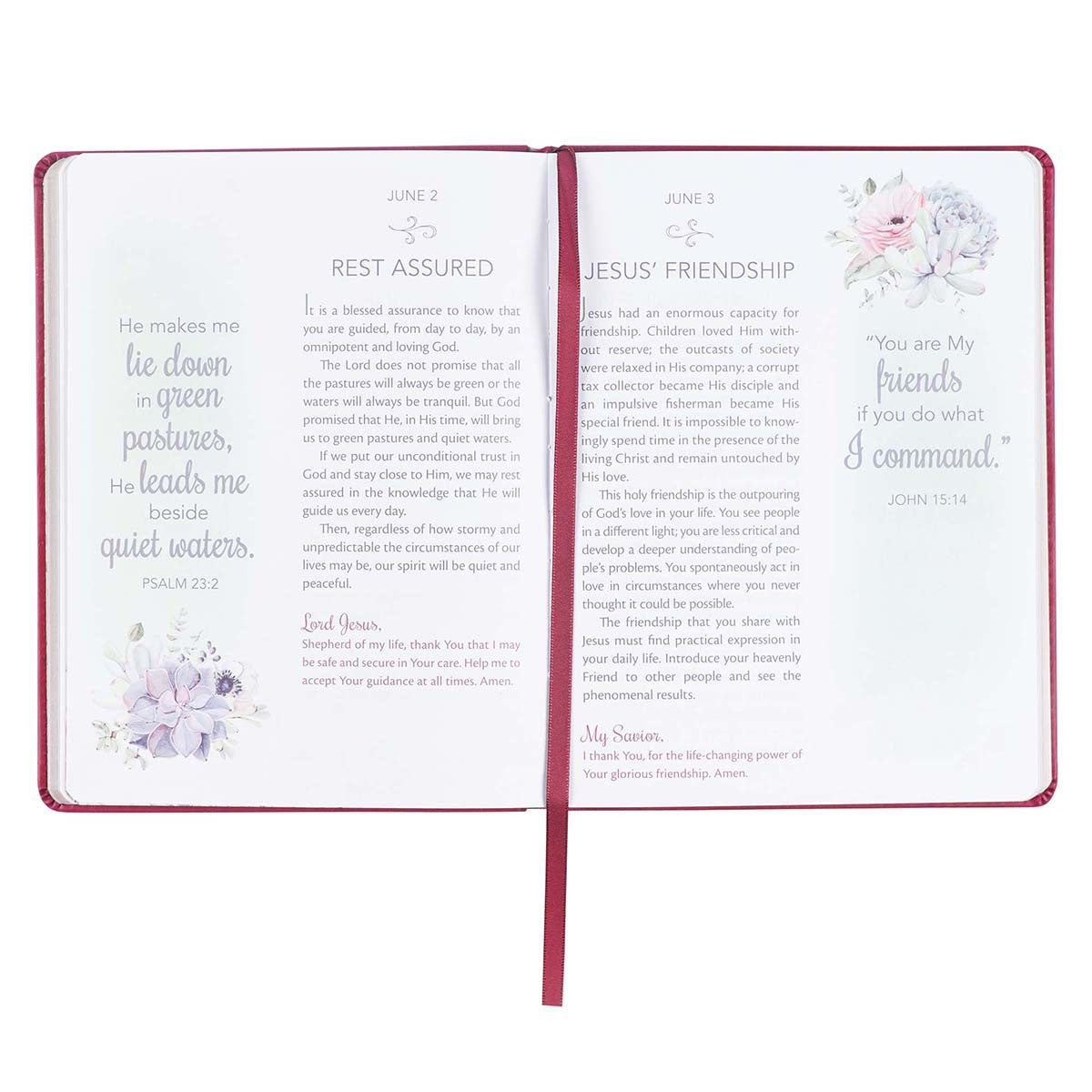 靈修書籍 - My Favorite Bible Verse Imperial Red Faux Leather Daily Devotional
