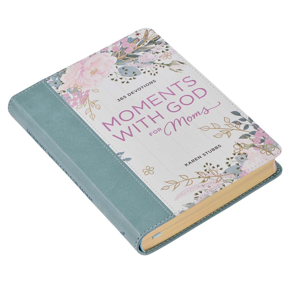 靈修書籍 - Moments With God For Moms Faux Leather Daily DevotionalBY KAREN STUBBS