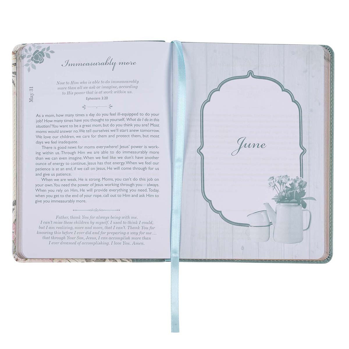 靈修書籍 - Moments With God For Moms Faux Leather Daily DevotionalBY KAREN STUBBS