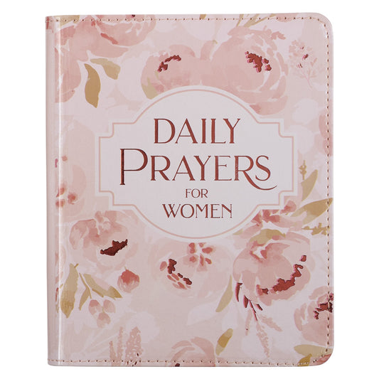 靈修書籍 - Daily Prayers for Women Pink Floral Faux Leather Devotional