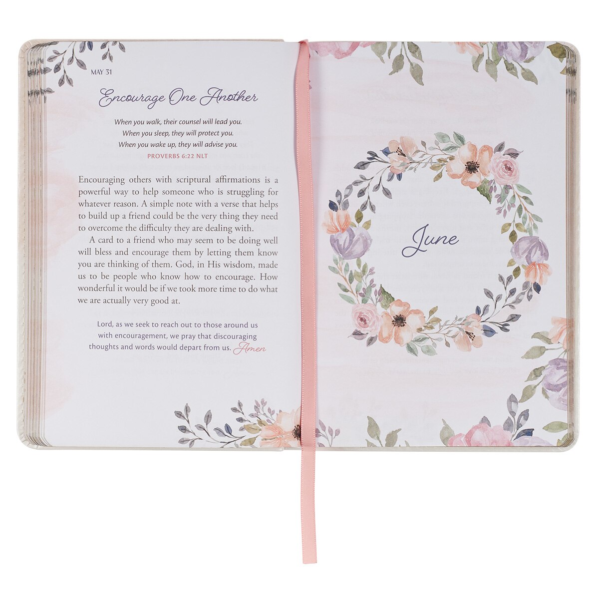 靈修書籍 - Godly Wisdom for Women White Faux Leather Devotional