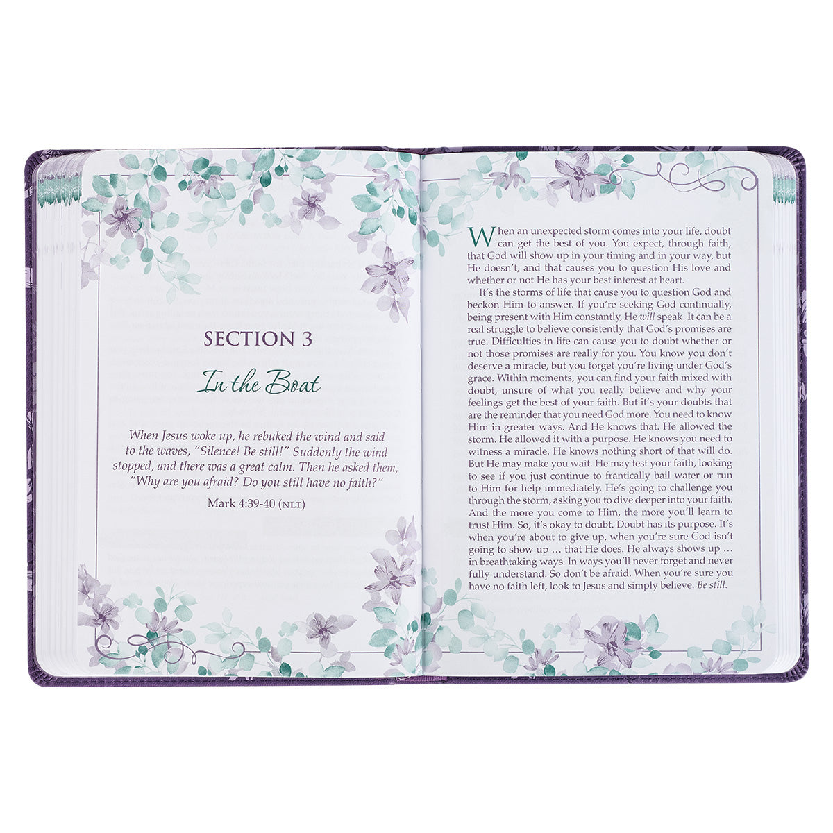 靈修書籍 - A Journey with Jesus Purple Faux Leather Devotional