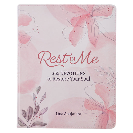 靈修書籍 - Rest in Me Pink Faux Leather Devotional