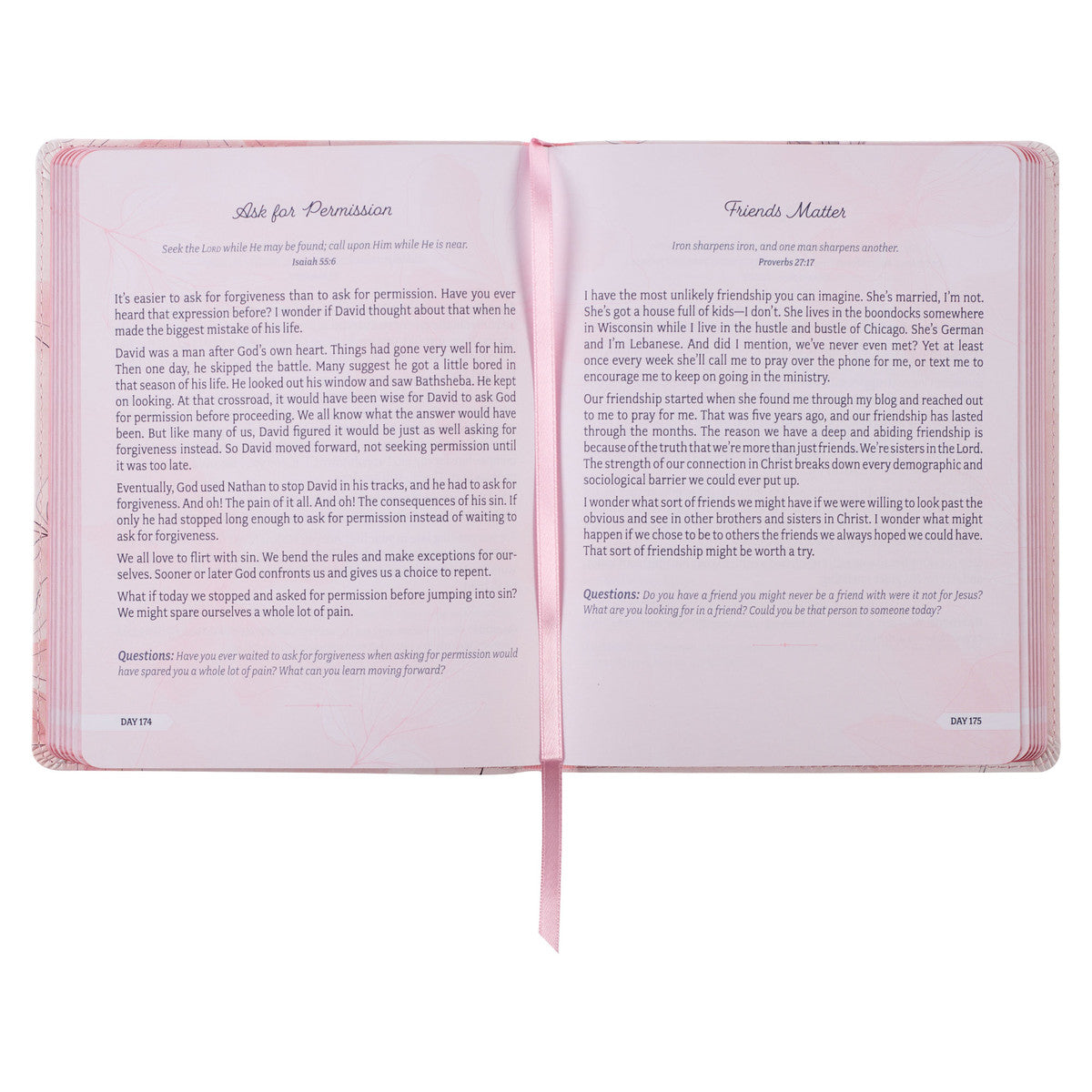靈修書籍 - Rest in Me Pink Faux Leather Devotional