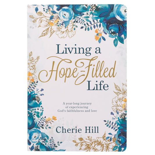 靈修書籍 - Living a Hope-Filled Life Blue Floral Softcover Devotional