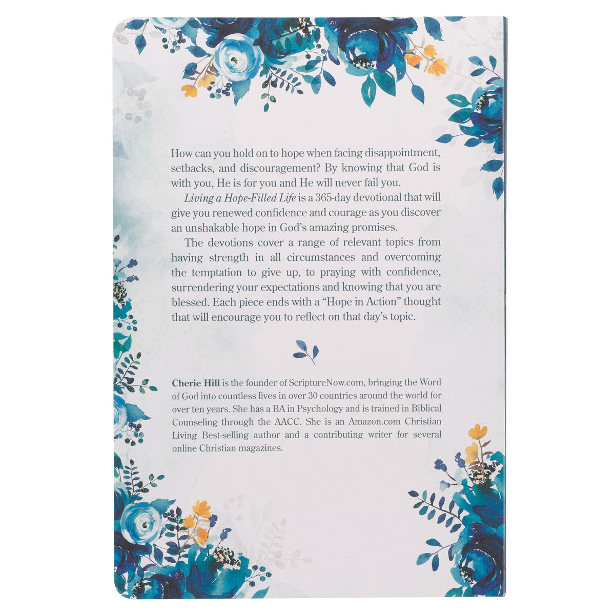 靈修書籍 - Living a Hope-Filled Life Blue Floral Softcover Devotional