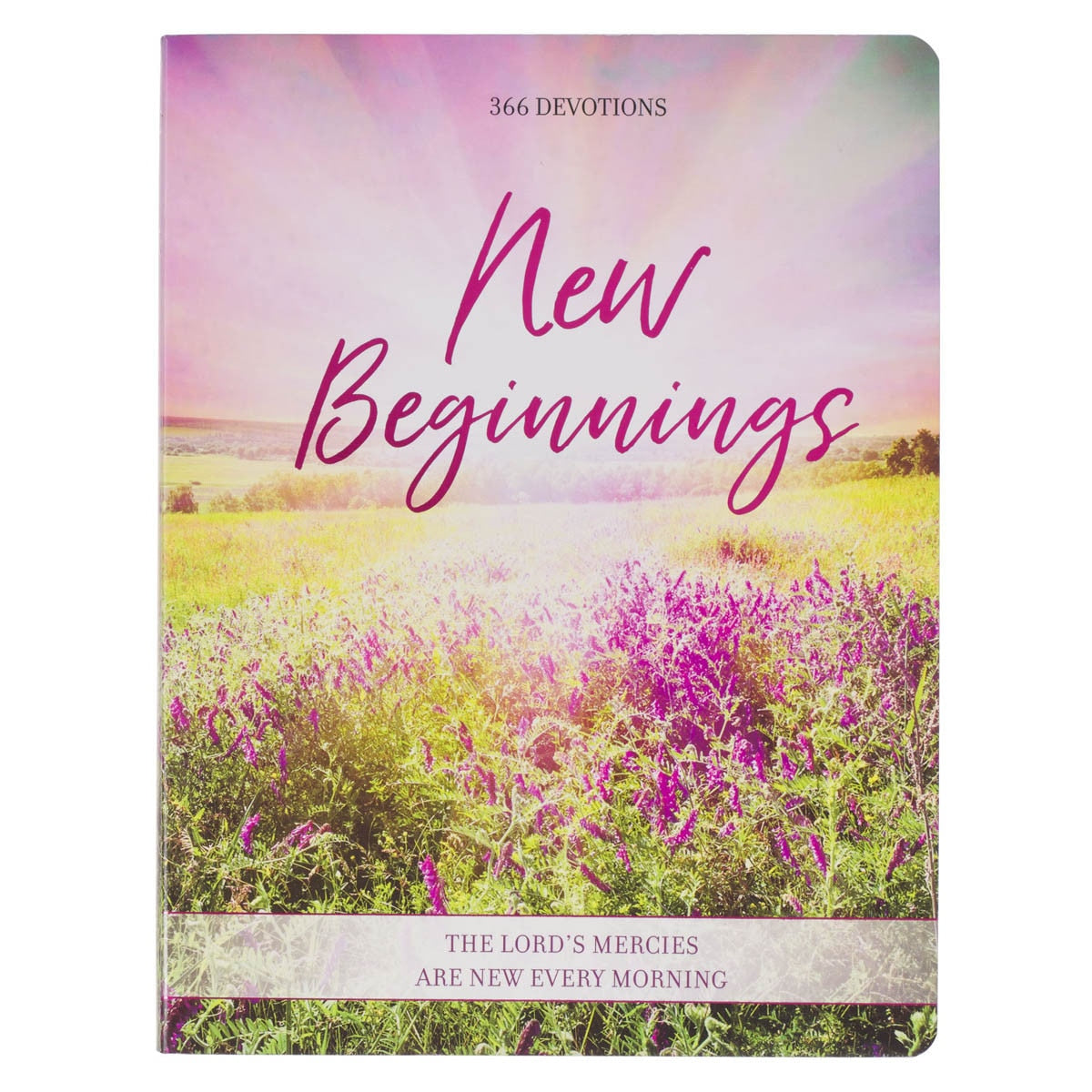 靈修書籍 - New Beginnings New Beginnings Pink Sunshine Field Softcover Devotional Softcover Devotional