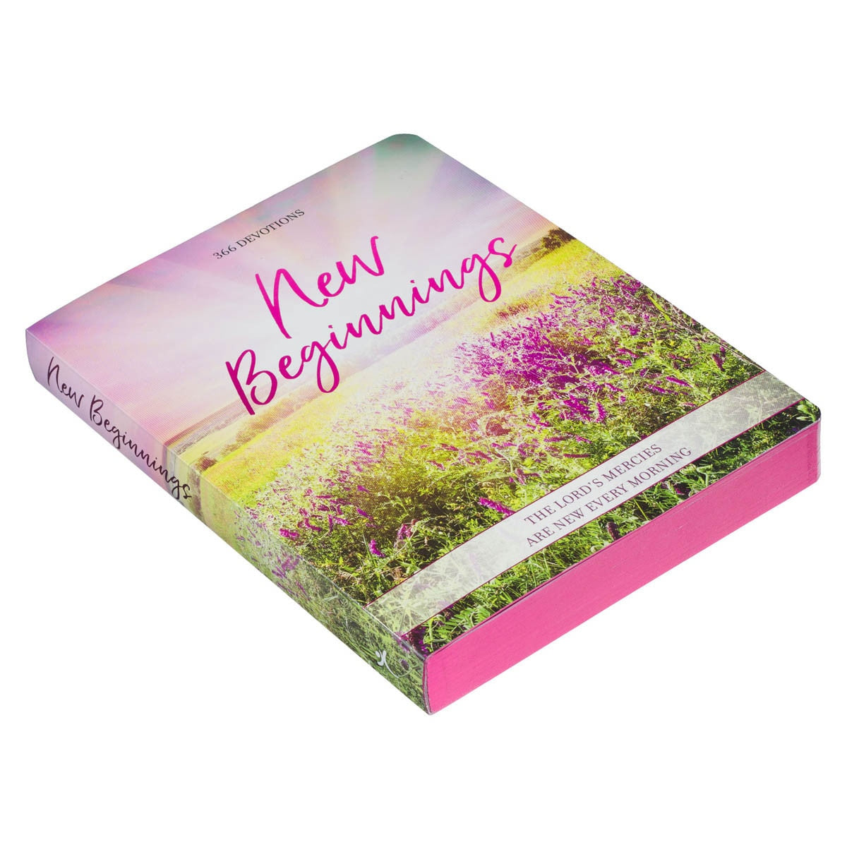 靈修書籍 - New Beginnings New Beginnings Pink Sunshine Field Softcover Devotional Softcover Devotional