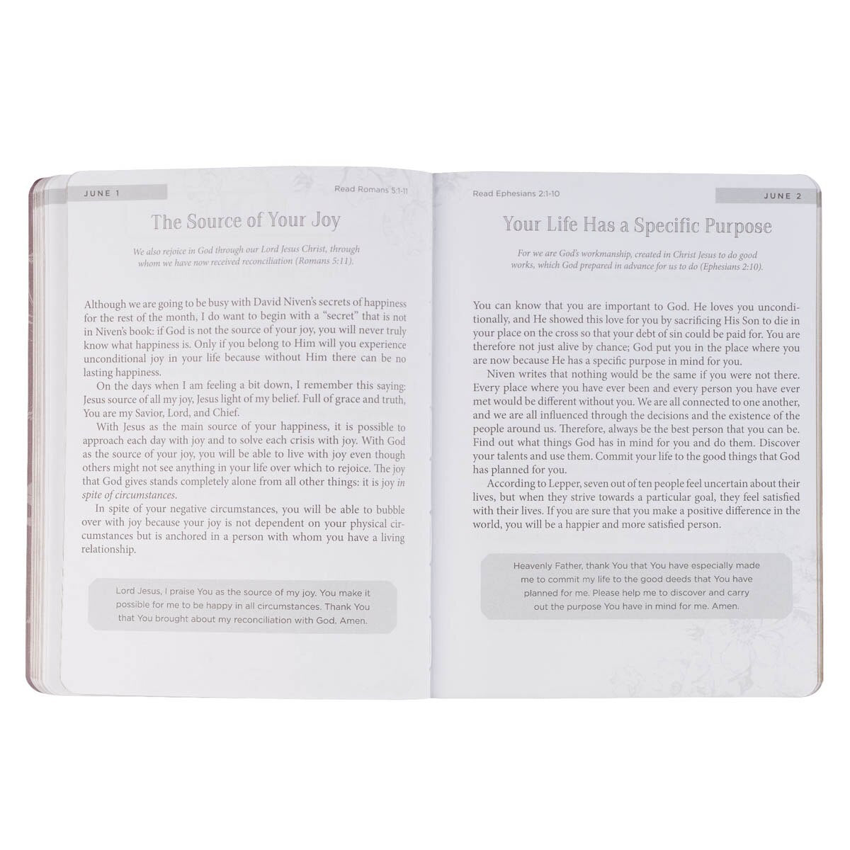 靈修書籍 - In Touch with God Pink Floral Softcover Devotional