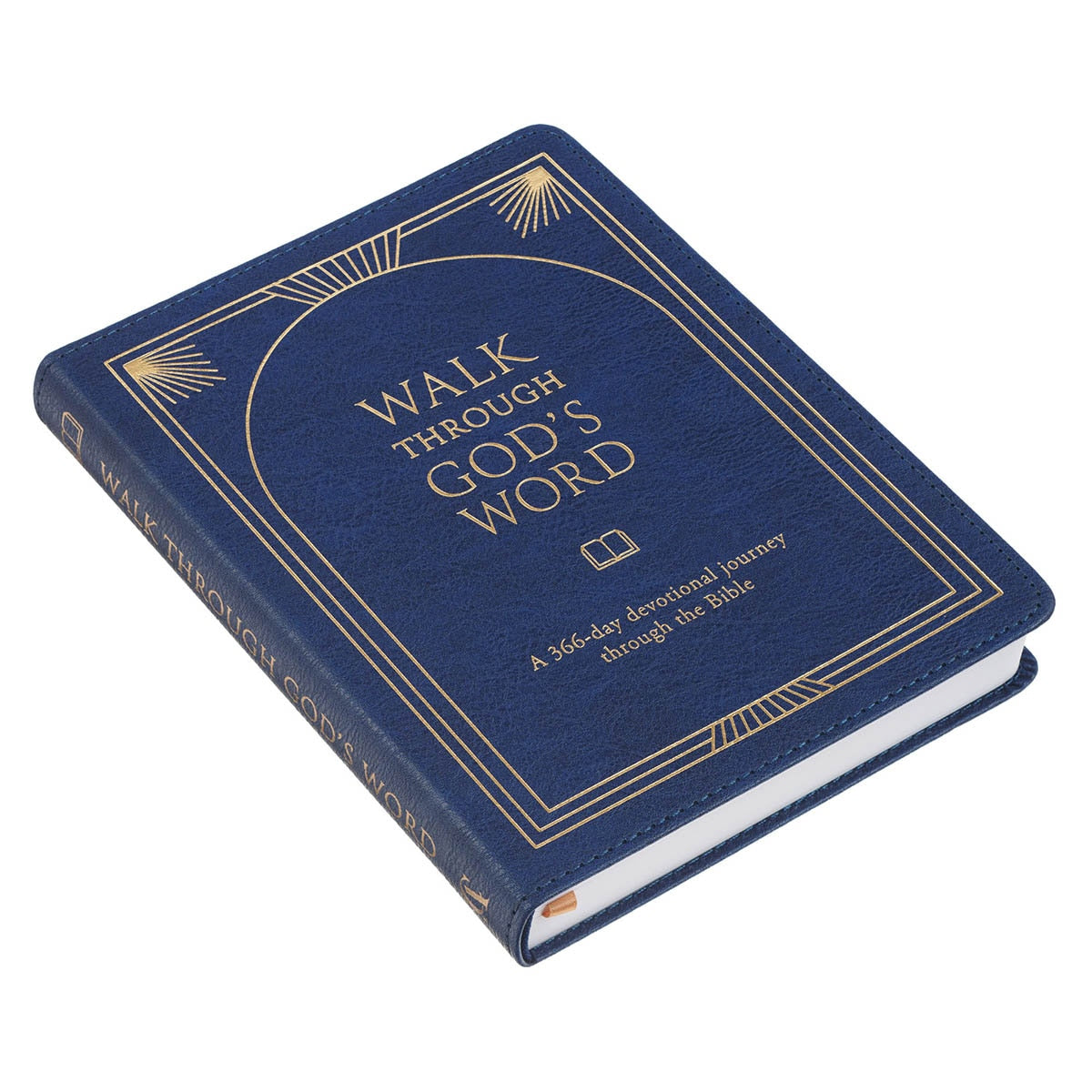 Walk Through God’s Word Navy Faux Leather Devotional - Image 3