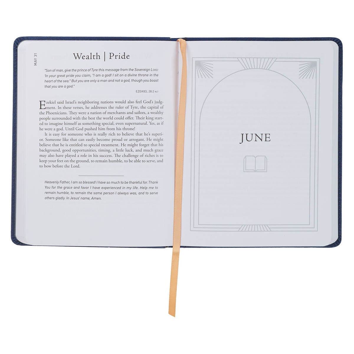 Walk Through God’s Word Navy Faux Leather Devotional - Image 5