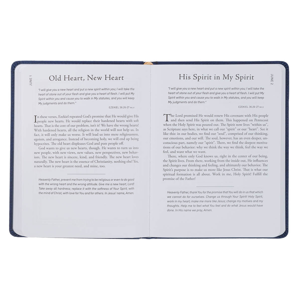 Walk Through God’s Word Navy Faux Leather Devotional - Image 6