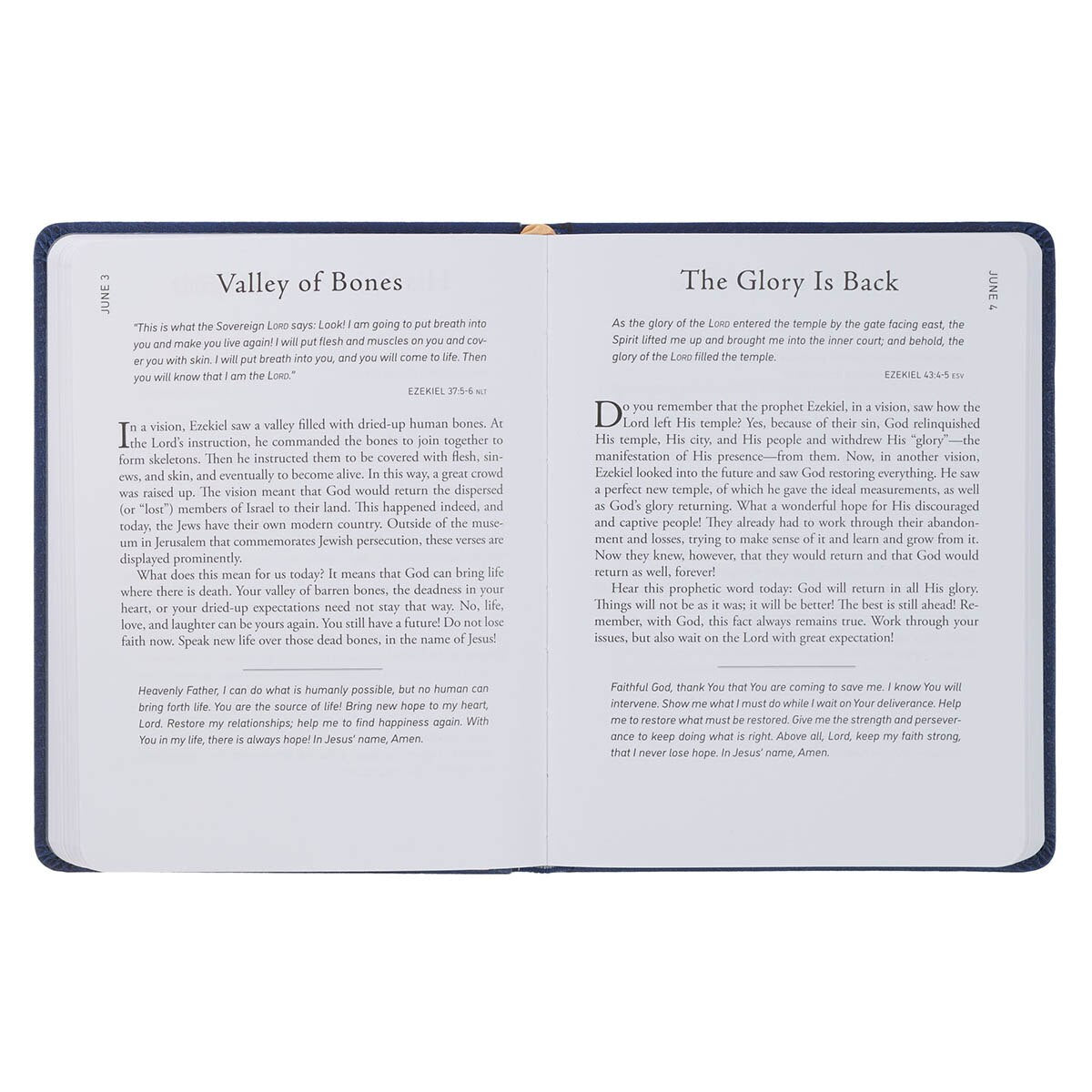 Walk Through God’s Word Navy Faux Leather Devotional - Image 7