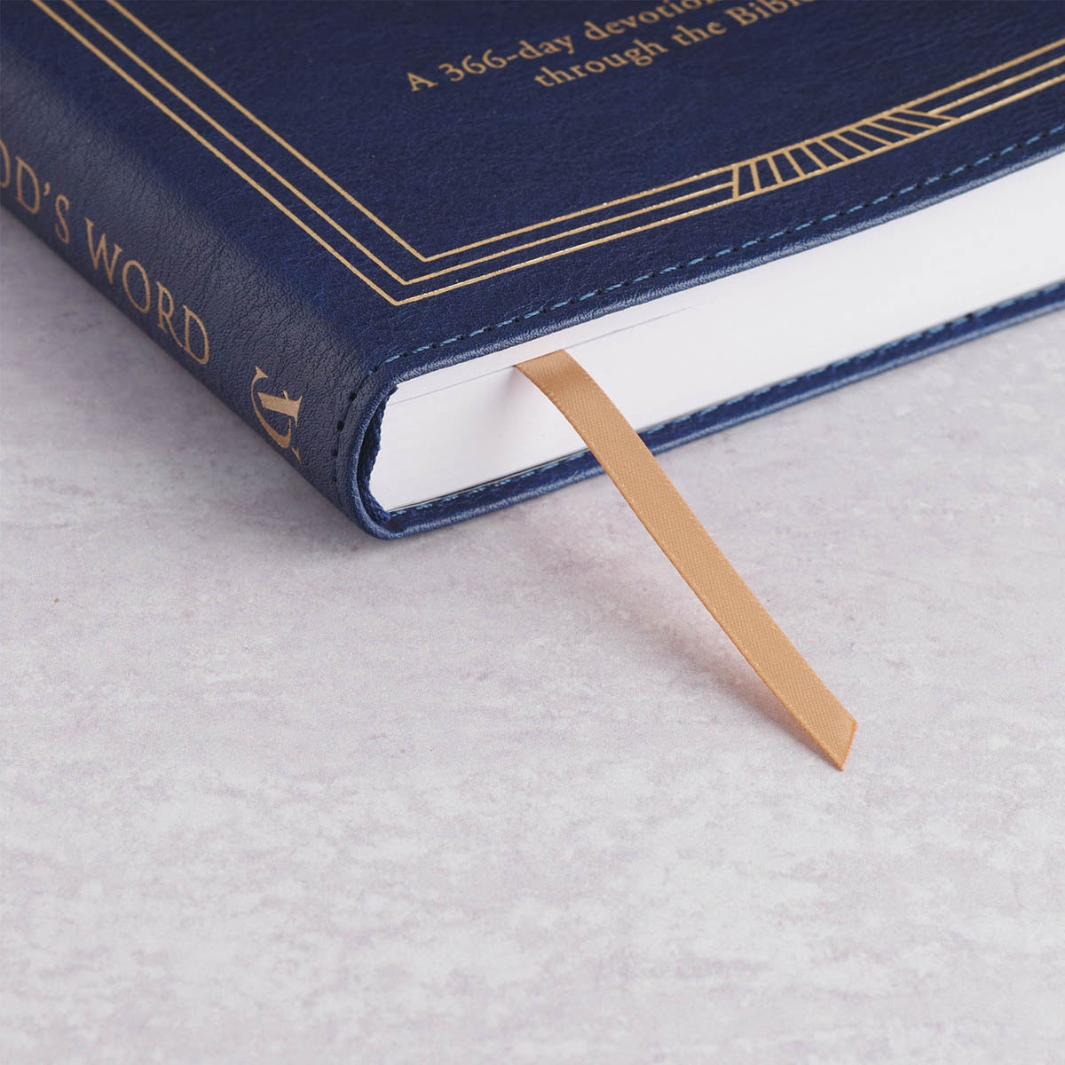 Walk Through God’s Word Navy Faux Leather Devotional - Image 8