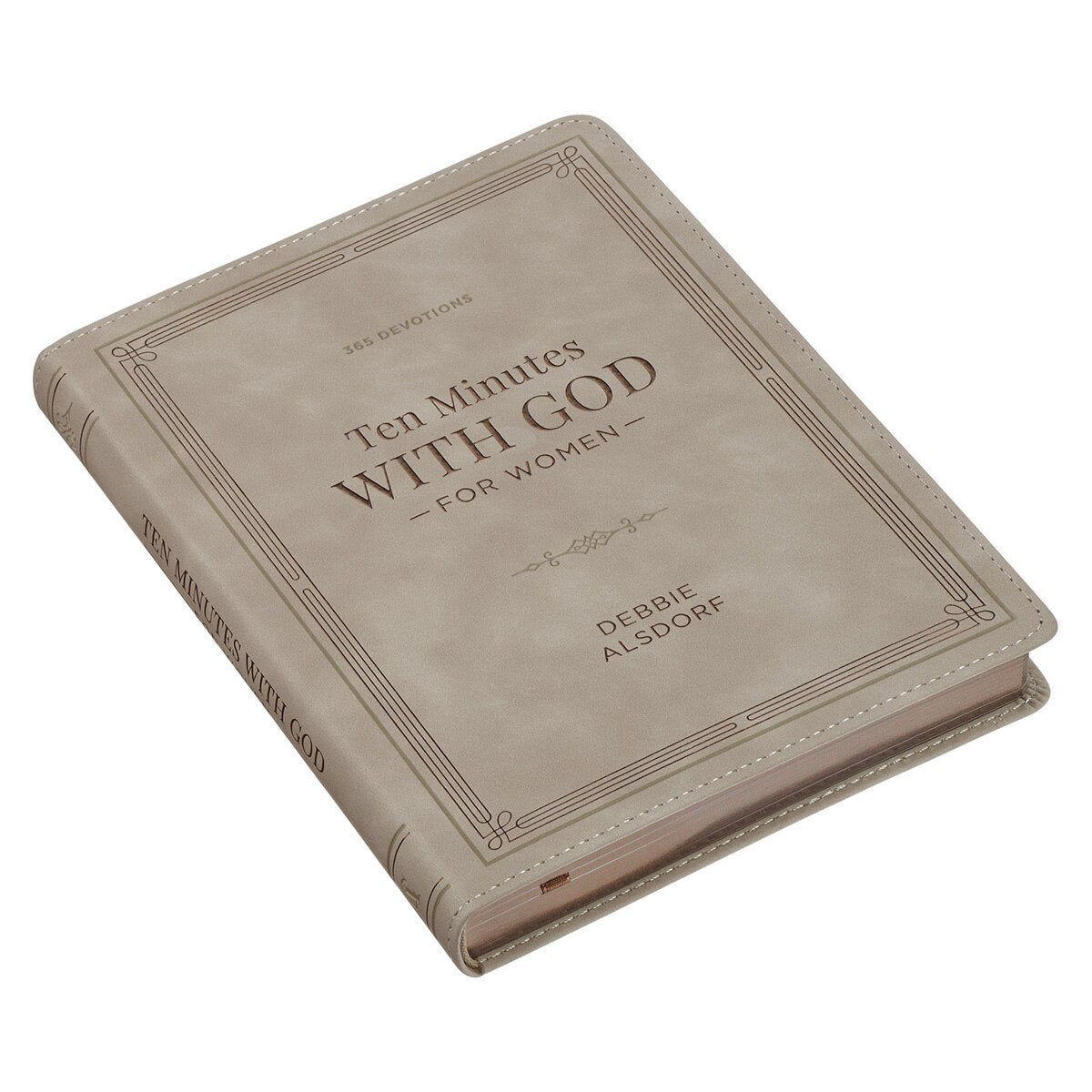 靈修書籍 - Ten Minutes with God for Women Taupe Faux Leather Daily Devotional
