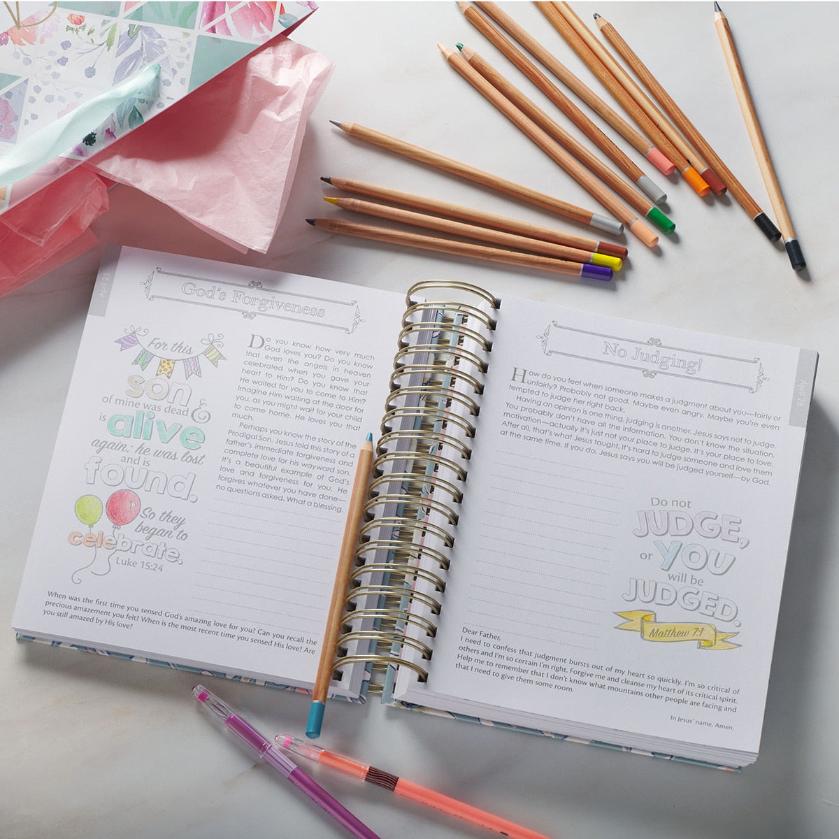 靈修書籍 - The Illustrated Words of Jesus for Women Wirebound Coloring Devotional