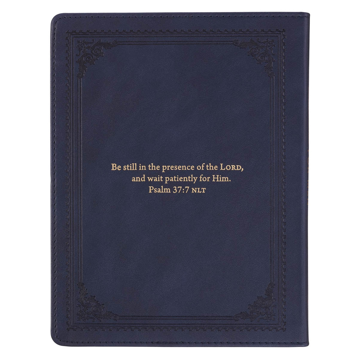 Quiet Time with God for Men Navy Blue Faux Leather Devotional - Image 2