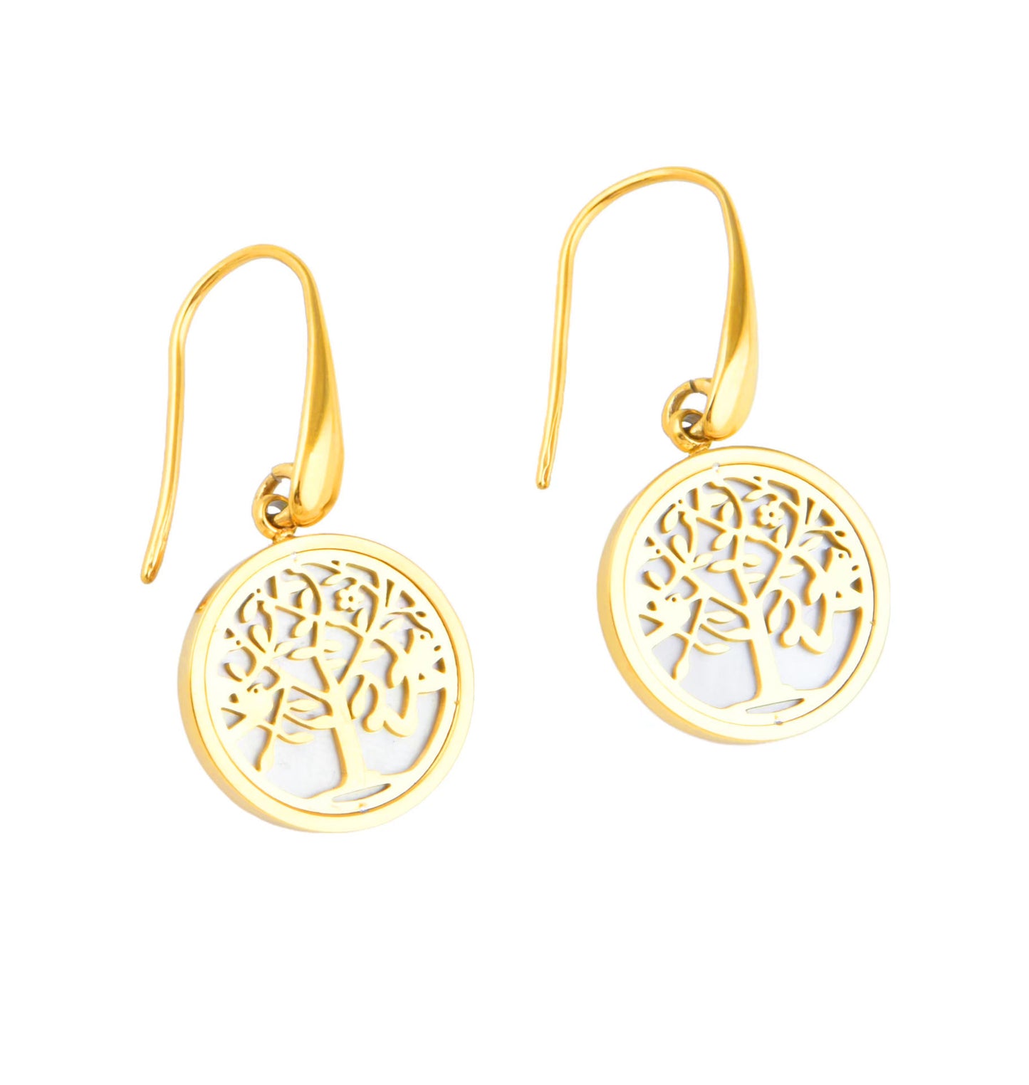 The Pearl of the Tree of life Necklace(Stainless steel) (Gold)