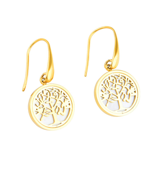 The Pearl of the Tree of life Necklace(Stainless steel) (Gold)