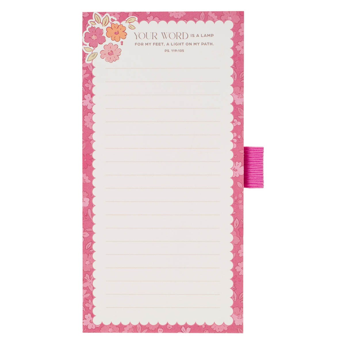 Lamp for My Feet Pink Meadow Magnetic Notepad and Pen Gift Set - Psalm 119:105 - Image 4
